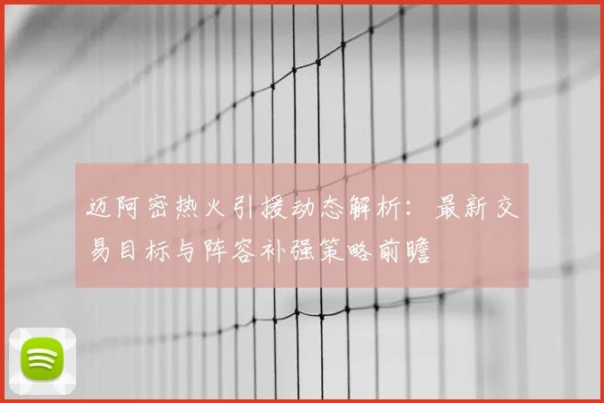 迈阿密热火引援动态解析:最新交易目标与阵容补强策略前瞻